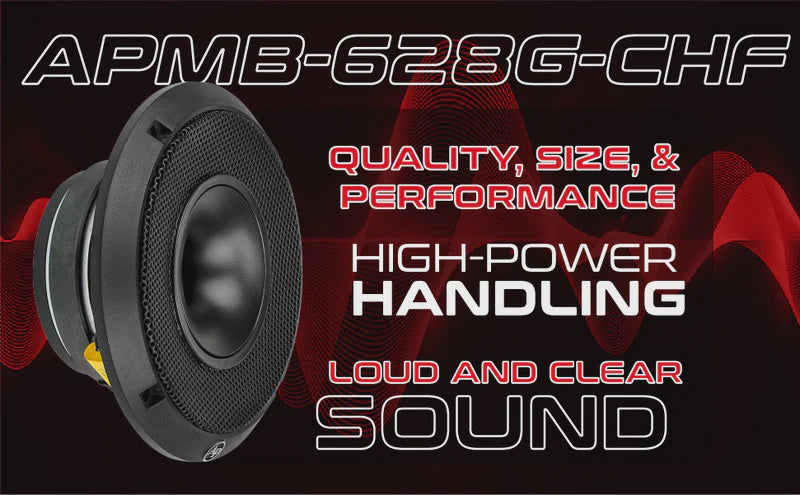 AUDIO PIPE Speaker 6" APMB-628G-CHF with Horn Sold Each