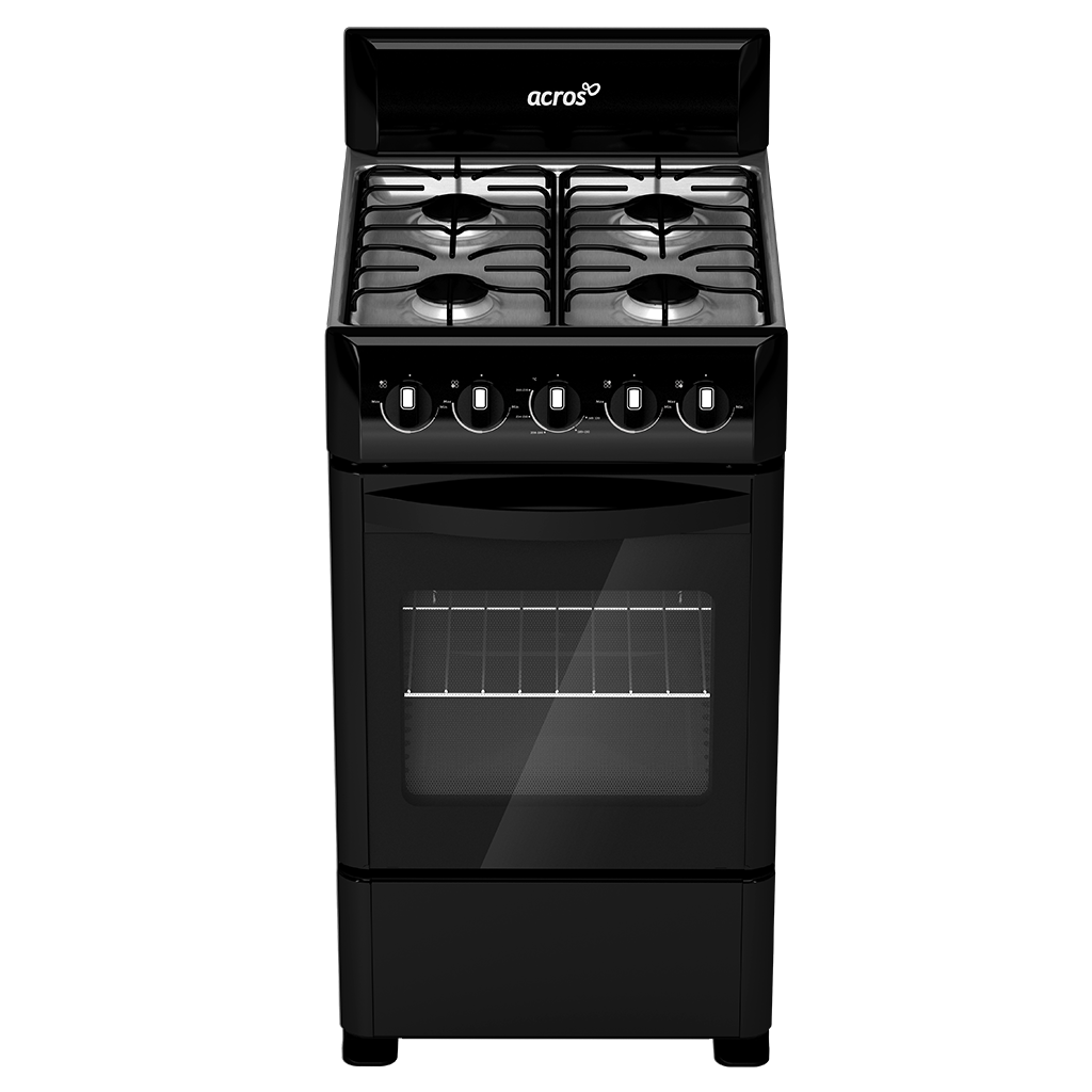 ACROS Stove 4 Burner LAW5300B 20" Black 1Y