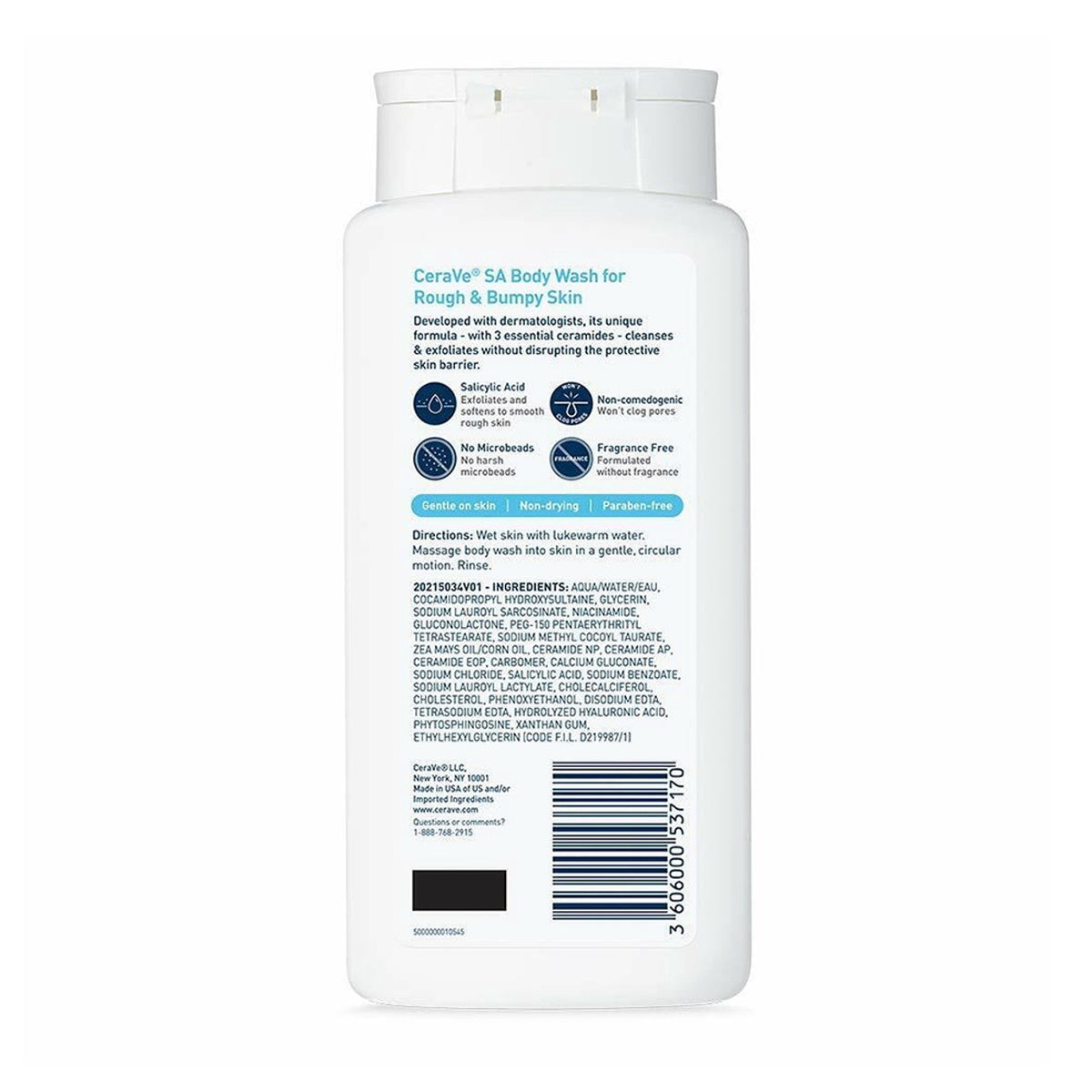 CERAVE Sa Body Wash for Rough and Bumpy Skin 10OZ 296ML