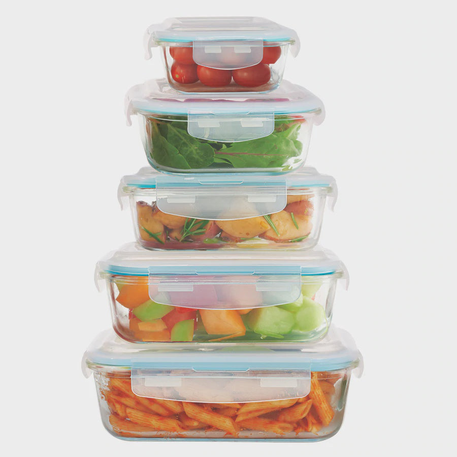 BENE CASA Storage Container BC-99424 10PCS Glass