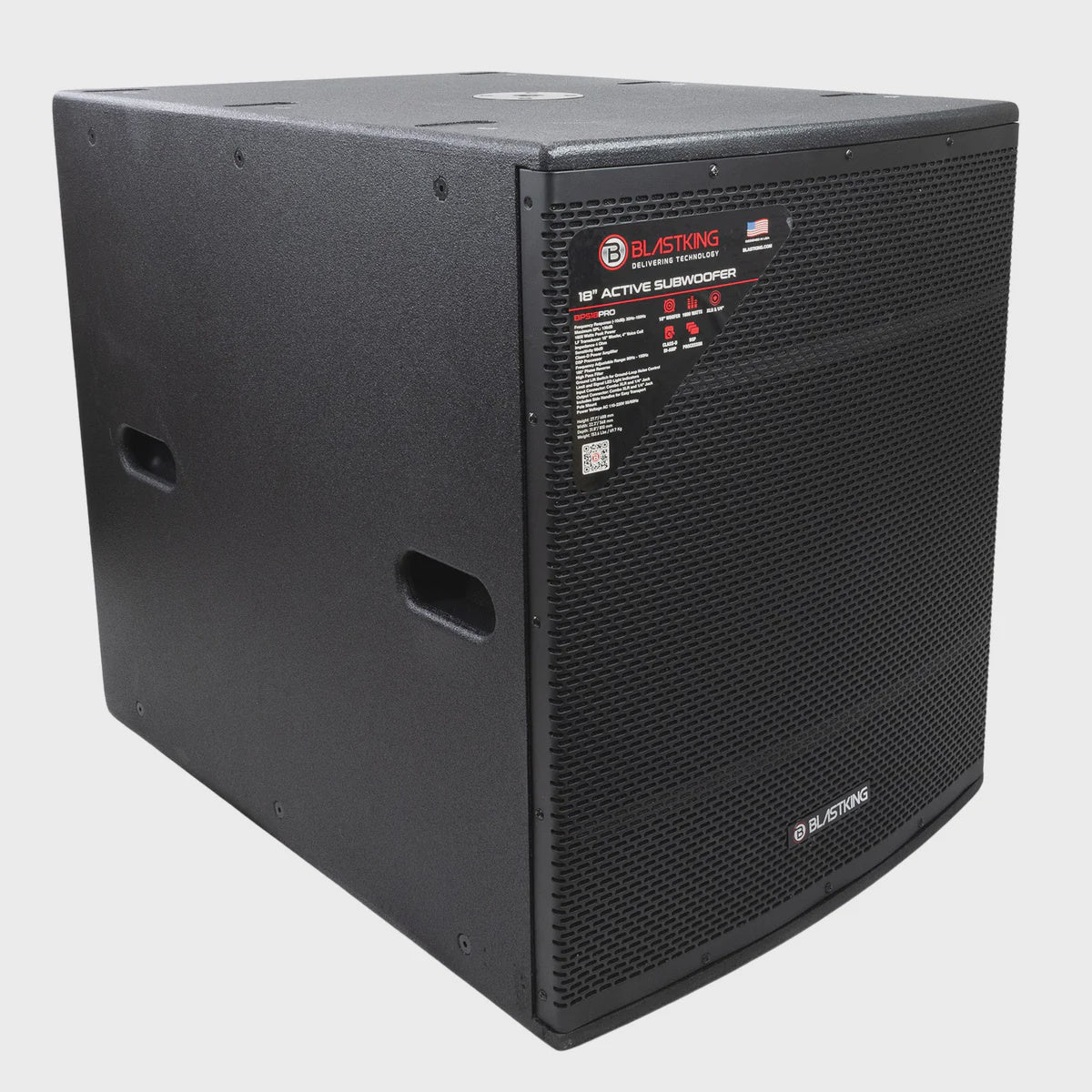 BLASTKING Speaker Box 18" I77-BPS18PRO Powered 1600W Dsp CLASS-D Sold Each