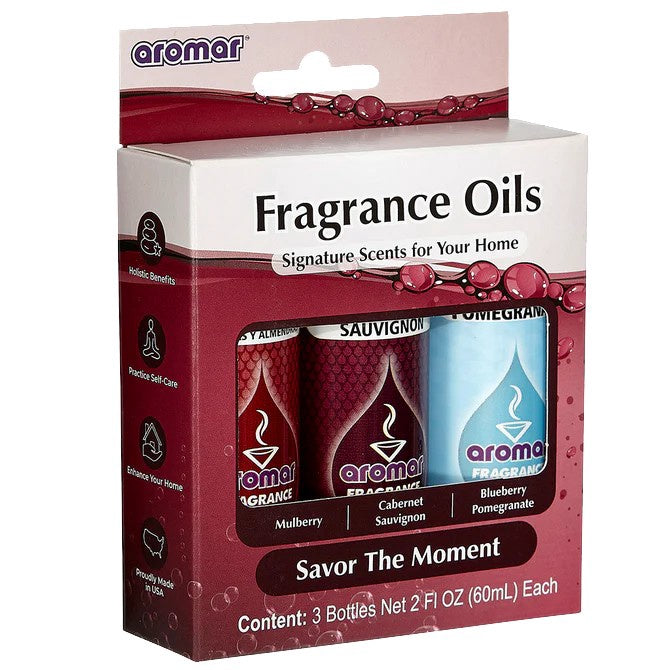 AROMAR Fragrance Oil 2OZ Savour the Moment 3 Pack C3-1009