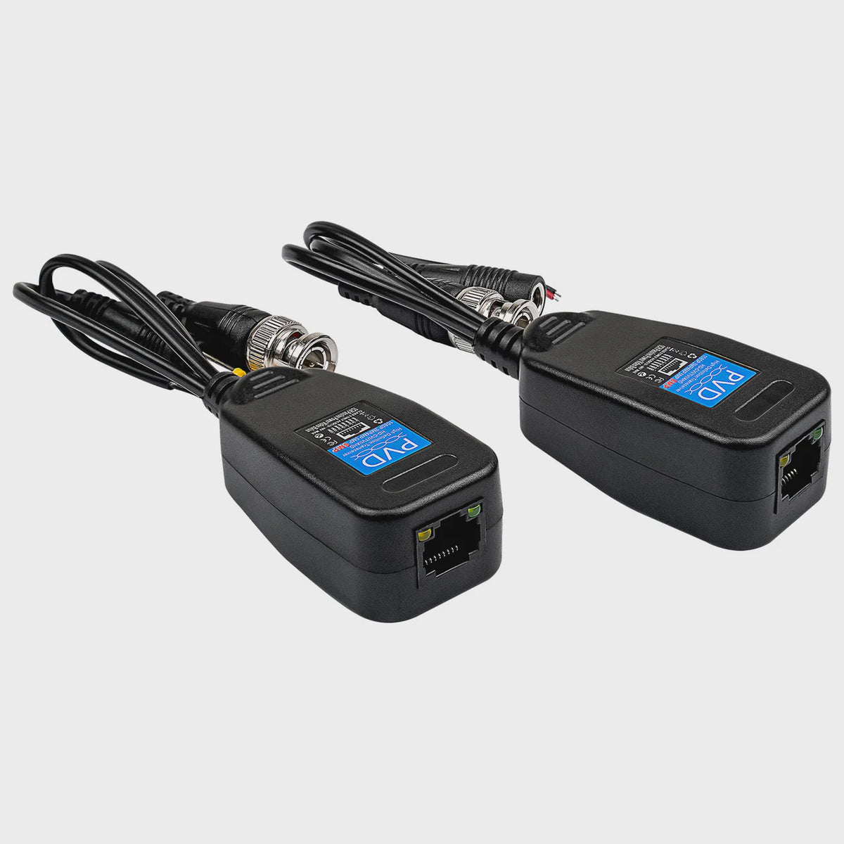 NIPPON AMERICA Plug Bnc Male with Cable Connector CC-SR250 Video Balun Via Utp CAT5/6 2PCS Pack Adaptor Na