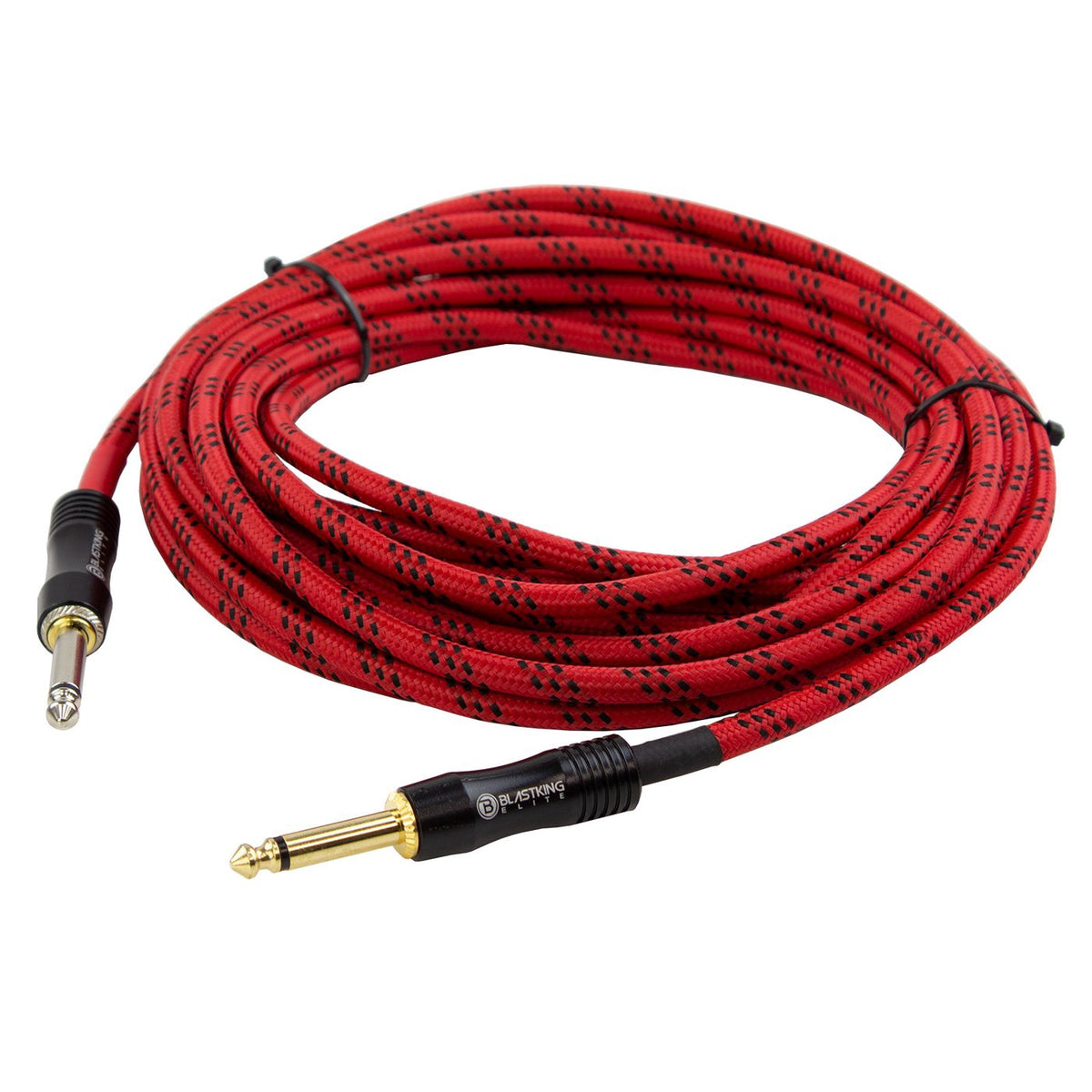 BLASTKING Lead 1 1/4 Male Mono to 1 1/4 Male Mono 20' CGTR-20RB Noiseless Guitar Cable