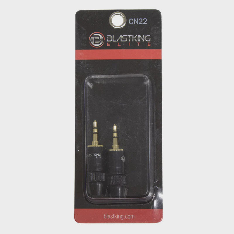 BLASTKING Plug 1 3.5MM Male Stereo Gold IBKE-CN22 2PCS Pack
