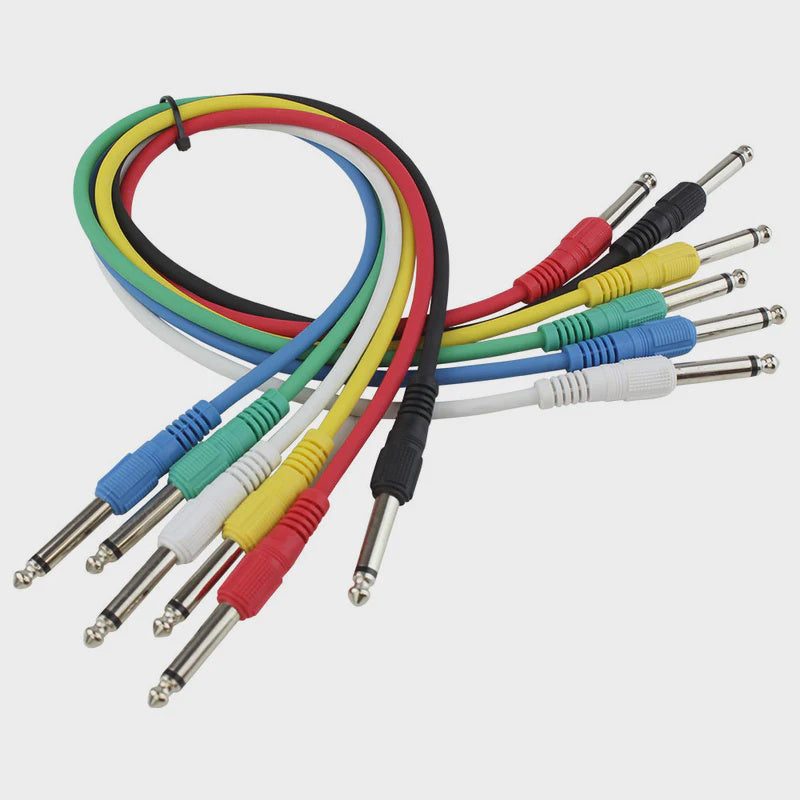 BLASTKING Lead 1/4 Male Mono to 1/4 Male Mono 17" IBKE-CPCM-17 Ts Mono Patch 6PCS Pack
