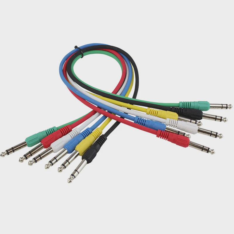 BLASTKING Lead 1/4 Male Stereo to 1/4 Male Stereo 17" IBKE-CPCS-17 Trs Stereo Patch 6PCS Pack