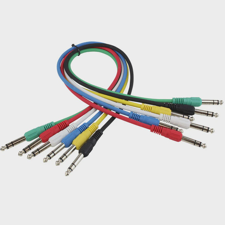 BLASTKING Lead 1/4 Male Stereo to 1/4 Male Stereo 17" IBKE-CPCS-17 Trs Stereo Patch 6PCS Pack