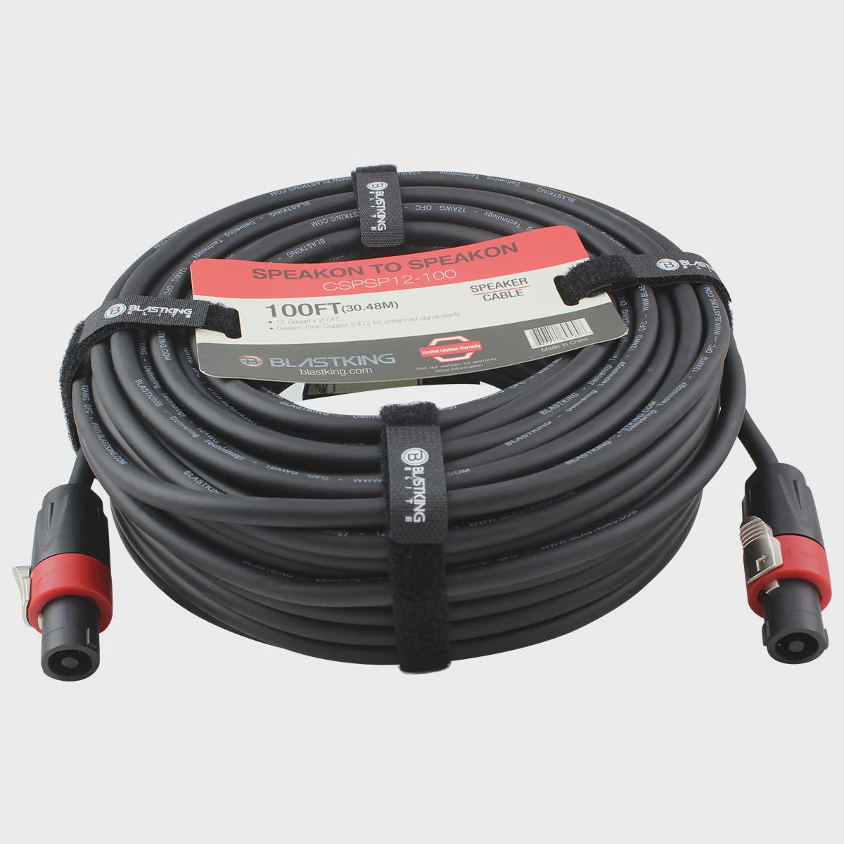 BLASTKING Lead Speakon Male to Speakon Male 100' CSPSP12-100 Ibke