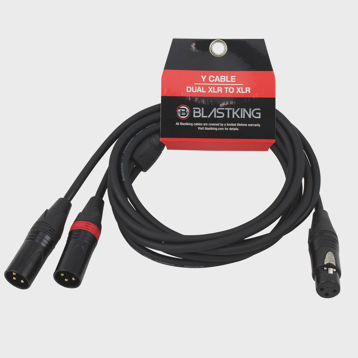 BLASTKING Lead 2 Xlr Male to 1 Xlr Female 5' IBKE-CYXLR2M1F-5 Y-TYPE