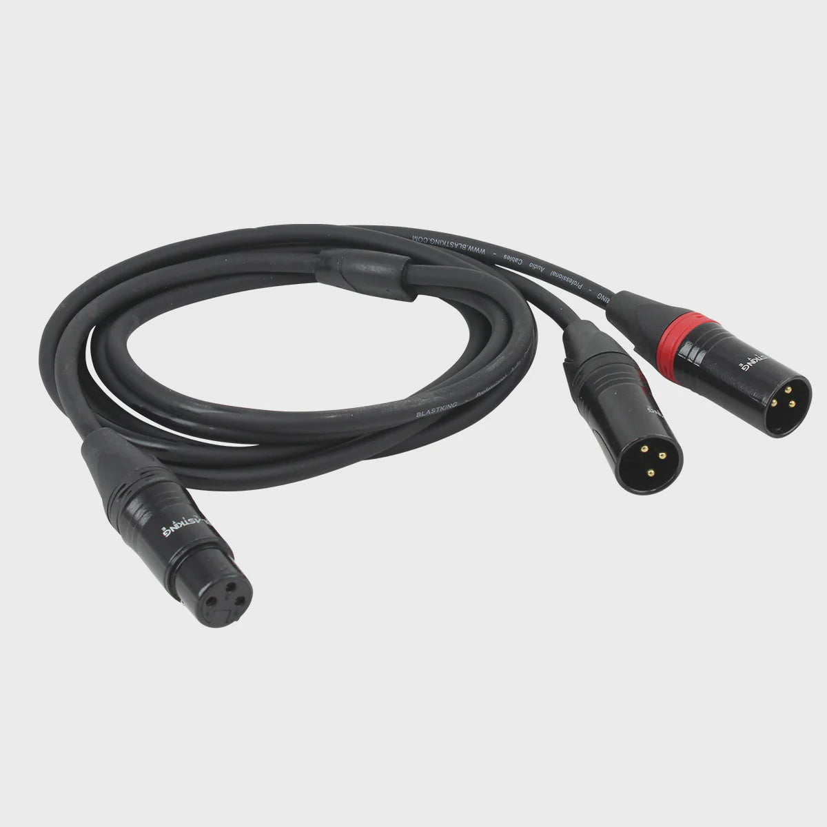 BLASTKING Lead 2 Xlr Male to 1 Xlr Female 5' IBKE-CYXLR2M1F-5 Y-TYPE