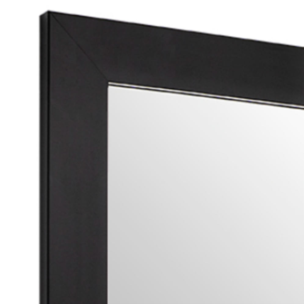 WOLLATON Bathroom Mirror Black Pu Frame 23.6"X17.7" GNM-MRBF06045