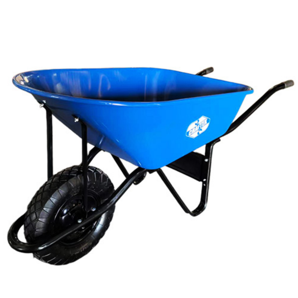 CRAFTEK Wheel Barrow Blue Tray Black Frame 150KG GTW-WB6037