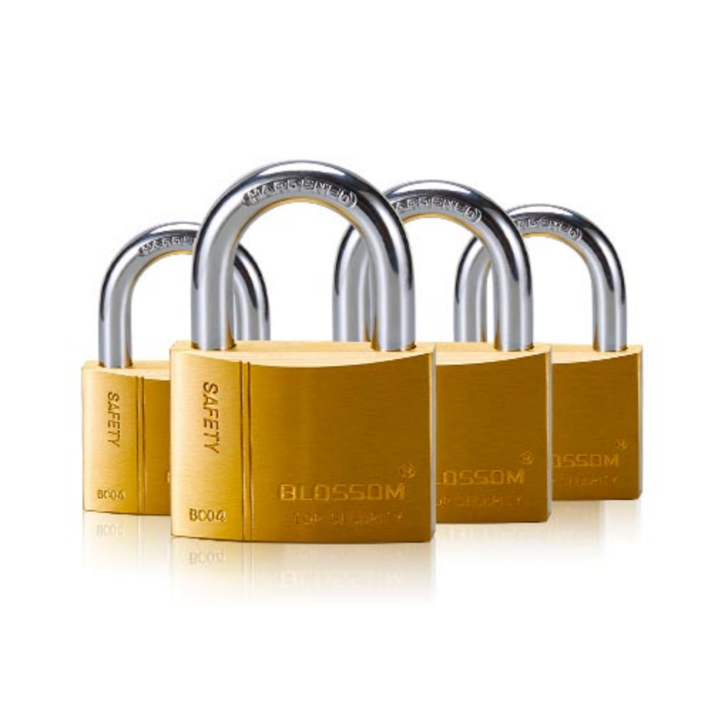 BLOSSOM Padlock 30MM Brass Heavy 4PCS Key Alike GWP-BC-0430X4
