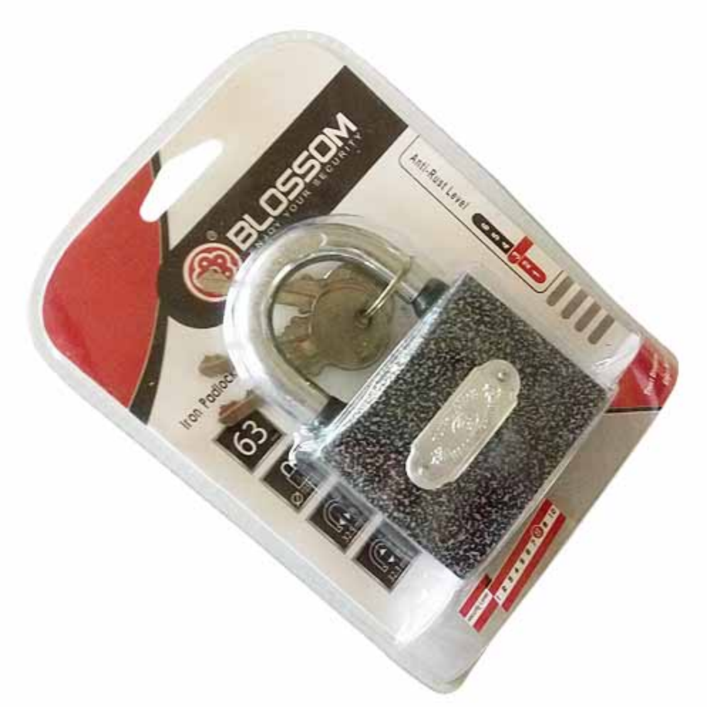 BLOSSOM Padlock 38MM Black Iron Heavy GWP-BC-1338
