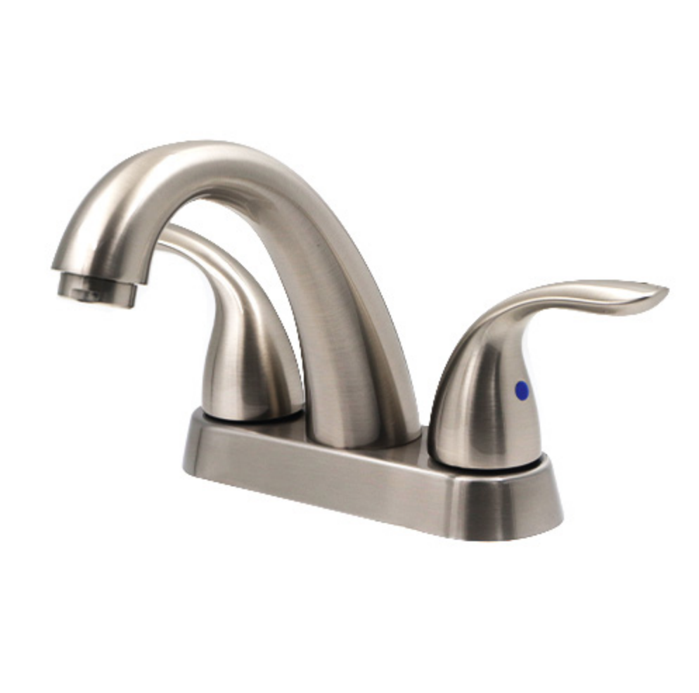 KIOTTO Faucet Bathroom Double Handle Brush Nickle Irena LNF-K5B2008BN