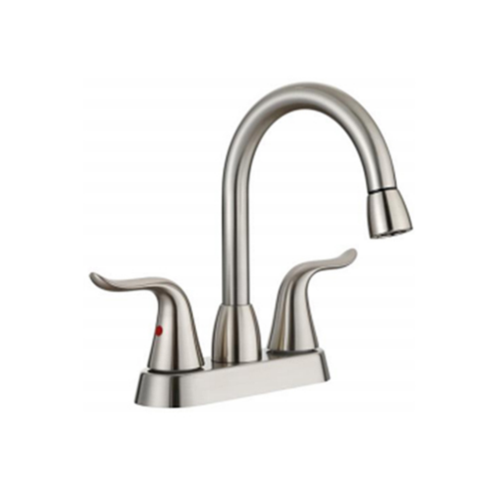 KIOTTO Faucet Bathroom Double Handle Brushed Nickle HNF-BF02011BN