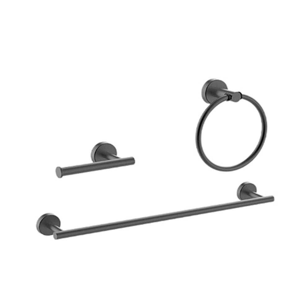 KIOTTO Bathroom Accessories Set 3PCS Matt Black GNW-PC001MB
