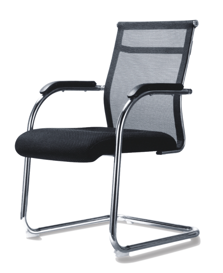 MUTBERG Chair Waiting Mesh Back with Arm Rest Black HQF-OC1007B