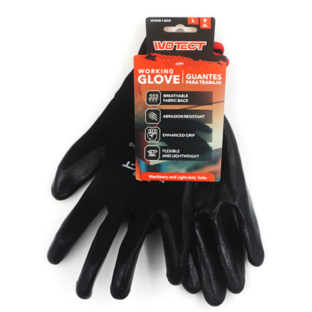 WOTECT Gloves Nitrile Black GSH-WWG1300