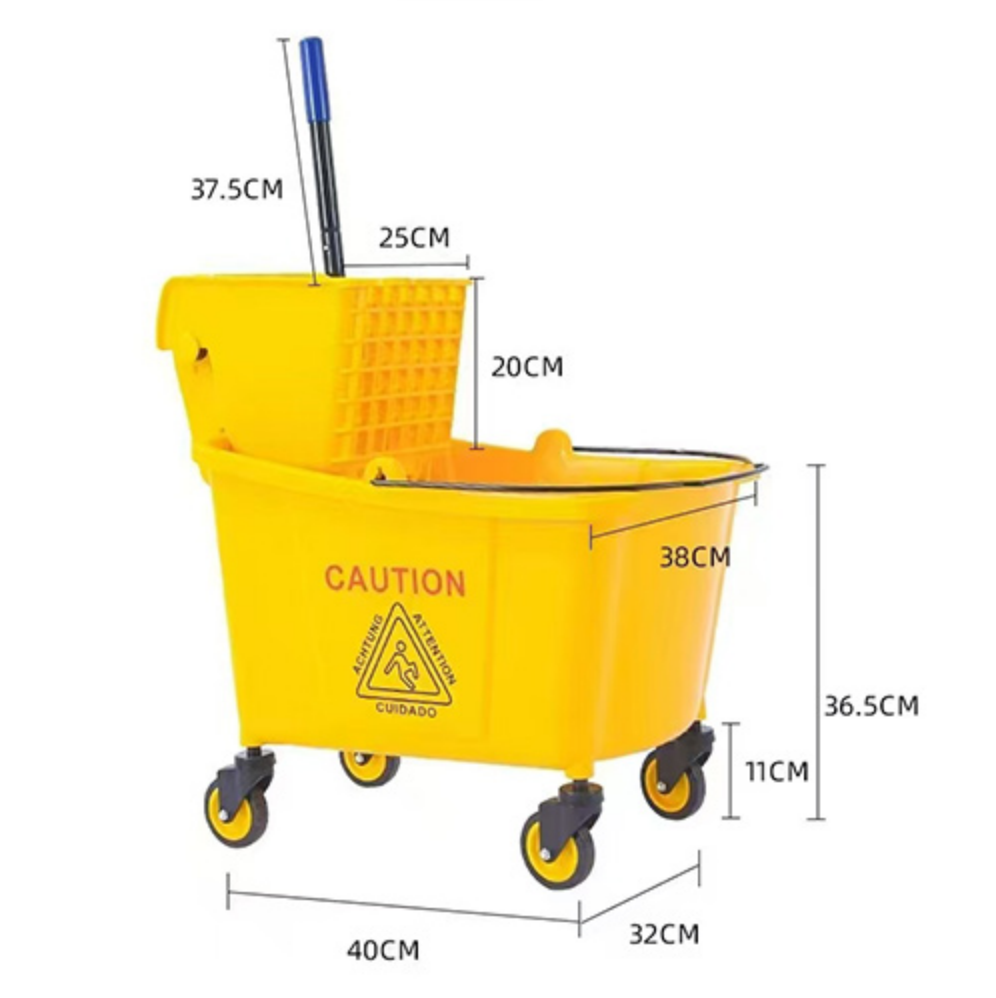MUTBERG Mop Bucket with Wringer 32L (35QT) HRU-FSB062