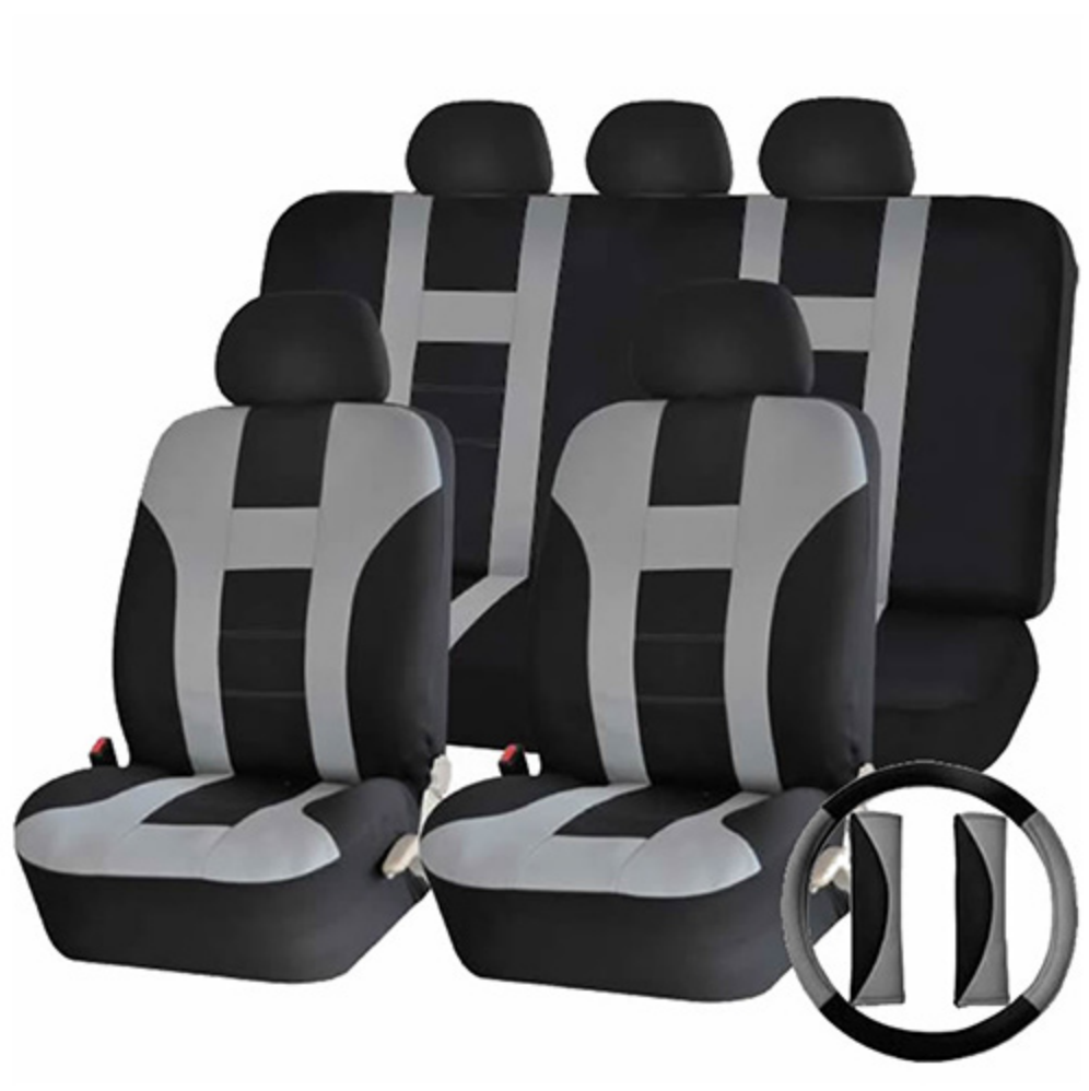 CRAFTEK Car Seat Cover Universal GUC-SC104G 8PCS Grey