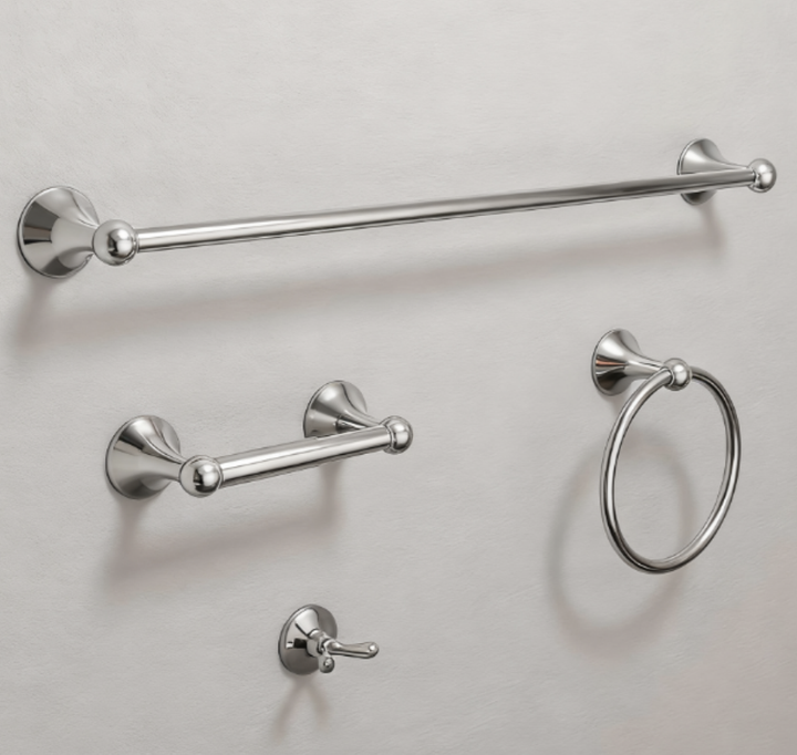 KIOTTO Bathroom Accessories Set 4PCS Chrome GNW-PC4001CP