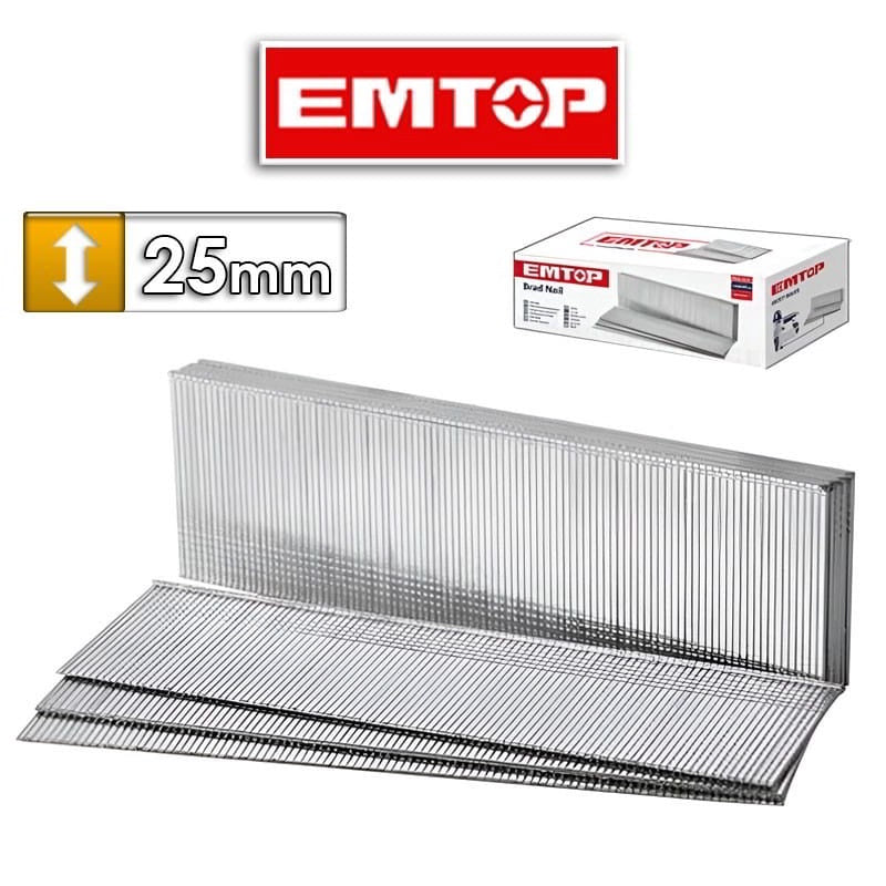EMTOP Brads Nail 25MM 18G ENAL18251 5000PCS