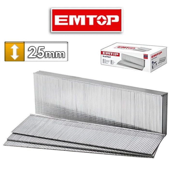 EMTOP Brads Nail 25MM 18G ENAL18251 5000PCS