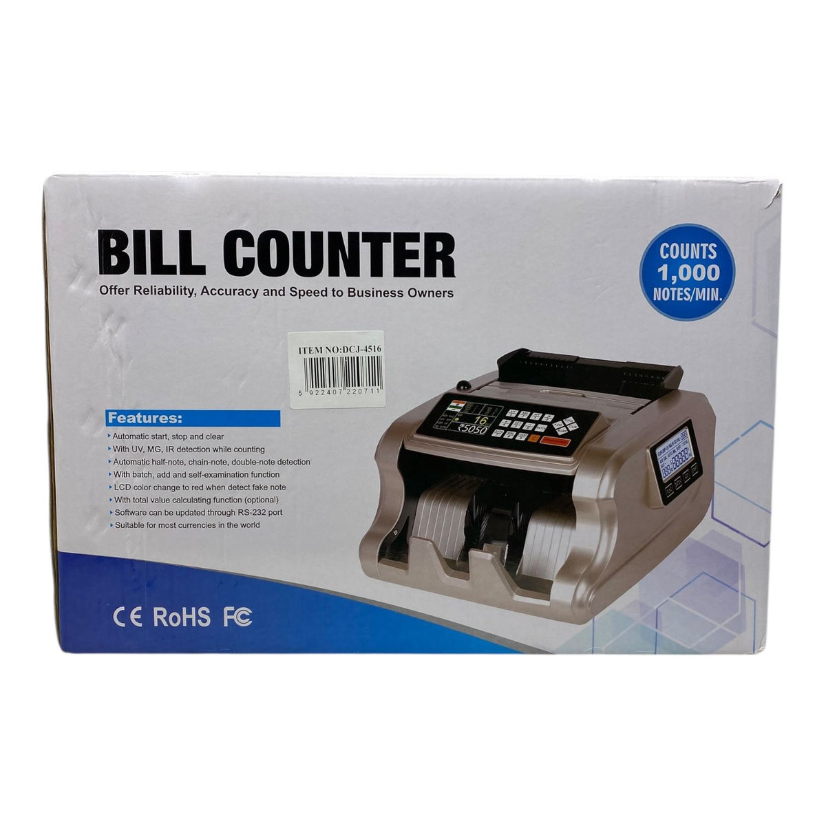 Money Counting Machine DCJ-4516 Bill Counter UV/MG