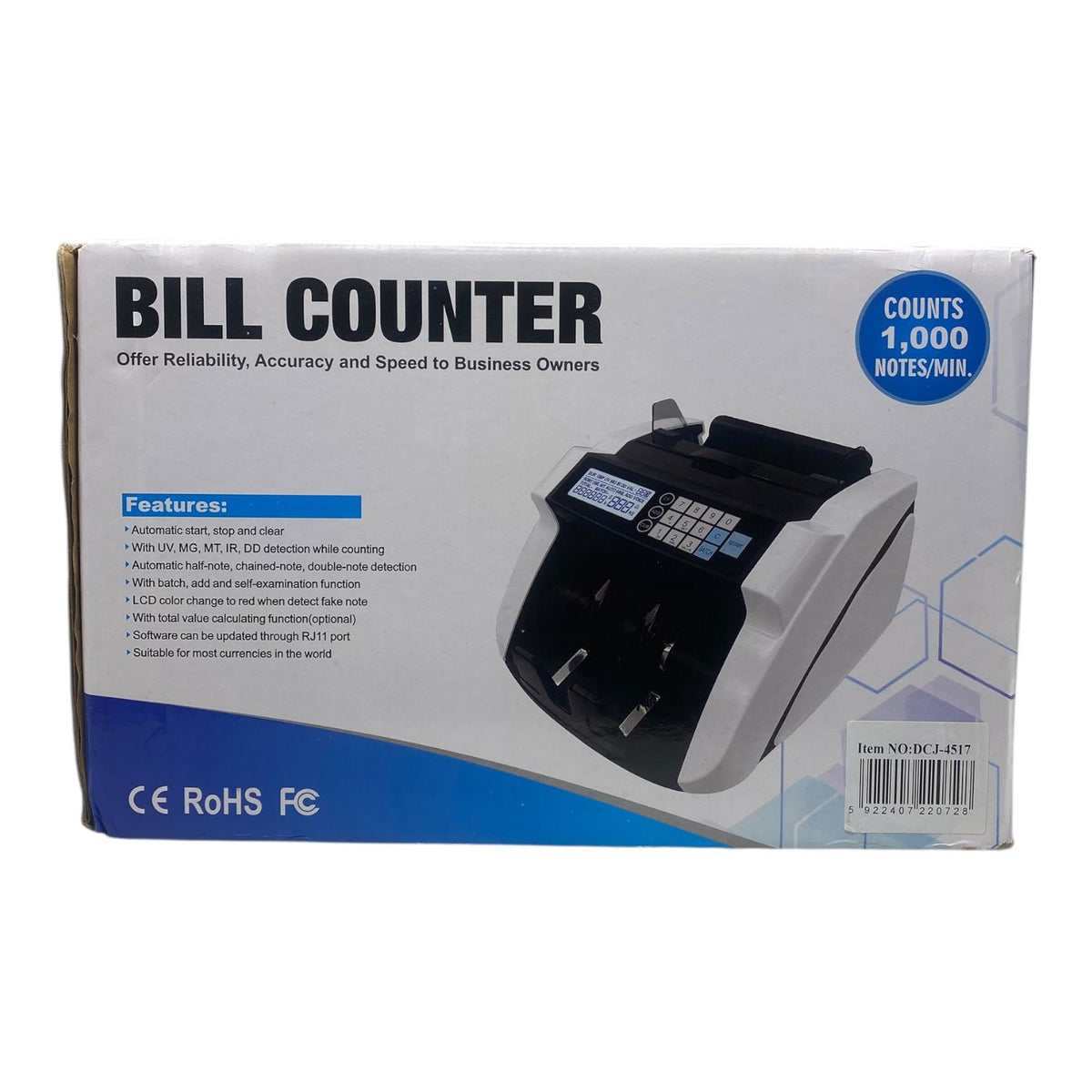 Money Counting Machine DCJ-4517 Bill Counter UV/MG