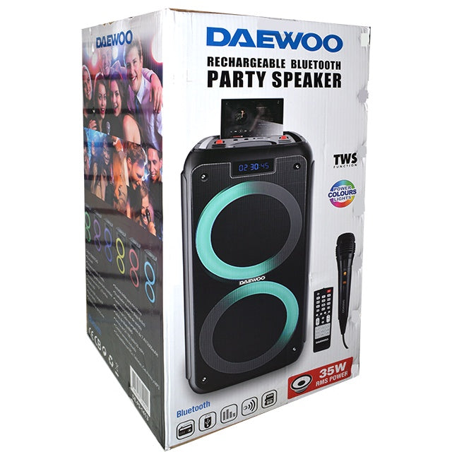 DAEWOO Speaker Box 8" Dual DEPS-1413 Partybox Rechargeable