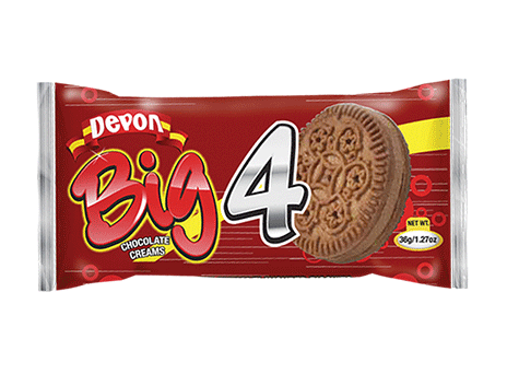DEVON Biscuit Big 4 Chocolate Creams Flavoured Biscuits 38G 1.34OZ