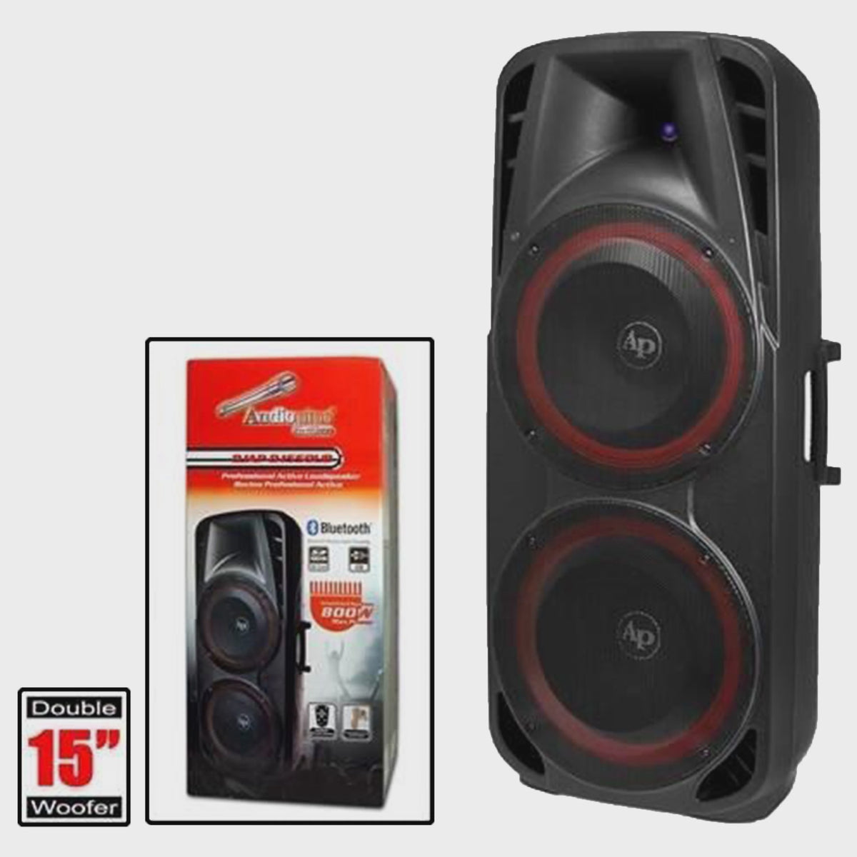 AUDIO PIPE Speaker Box 15" DJAP-D1550UB Dual Powered Sold Each