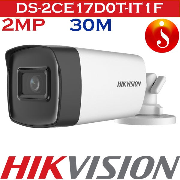 HIKVISION Security Camera Dvr DS-2CE17D0T-IT 1F 2MP Bullet 30M Ir Distance