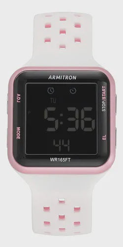 ARMITRON Watch Unisex Digital Chronograph Silicone Strap 8417PWT