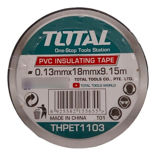 Tape Insulation PVC Total THPET1103 Black Sold Each