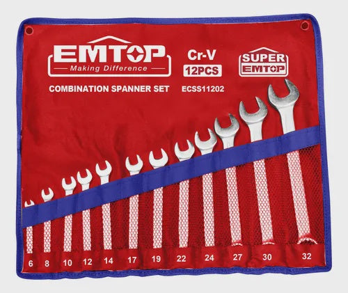 EMTOP Spanner Set 12PCS ECSS11202 Ratchet