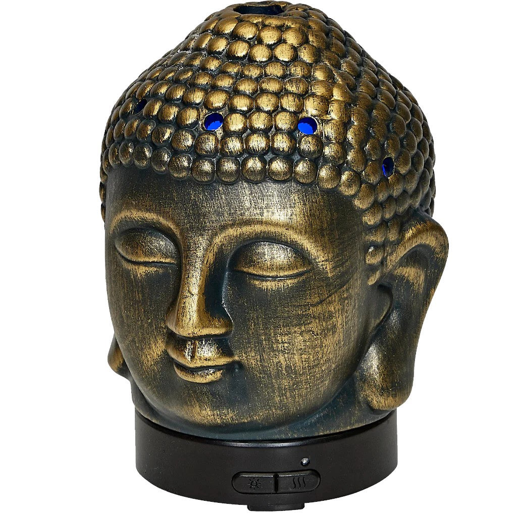 AROMAR Oil Diffuser Ultrasonic Ceramic Head Bronze with 7 Color LED Lights 100ML 90603