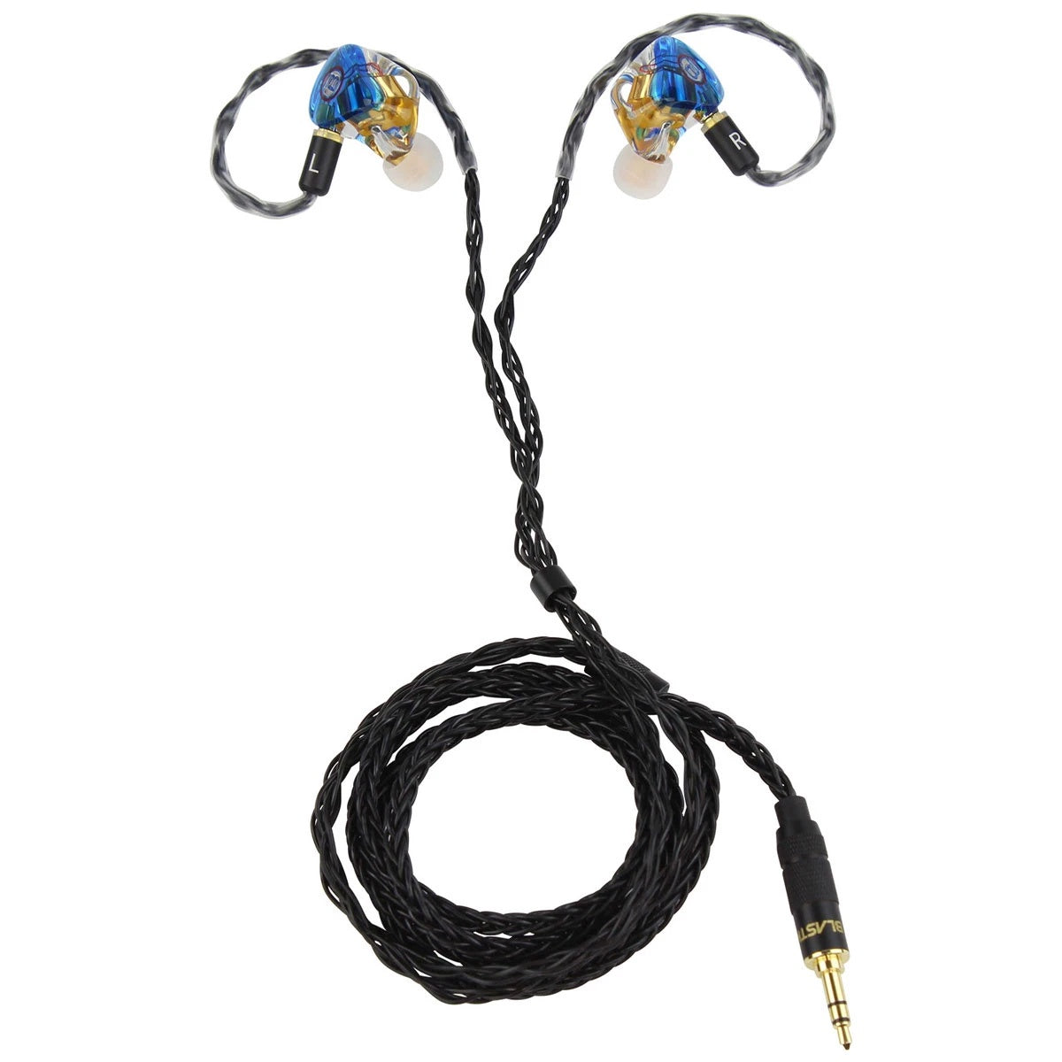 BLASTKING Earpiece Earbuds IBKE-EARBUDS-8017-BLUE Wired with Pro Aluminum Case