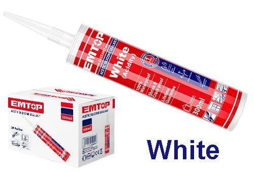 EMTOP Silicone Sealant White 300ML EASS3001