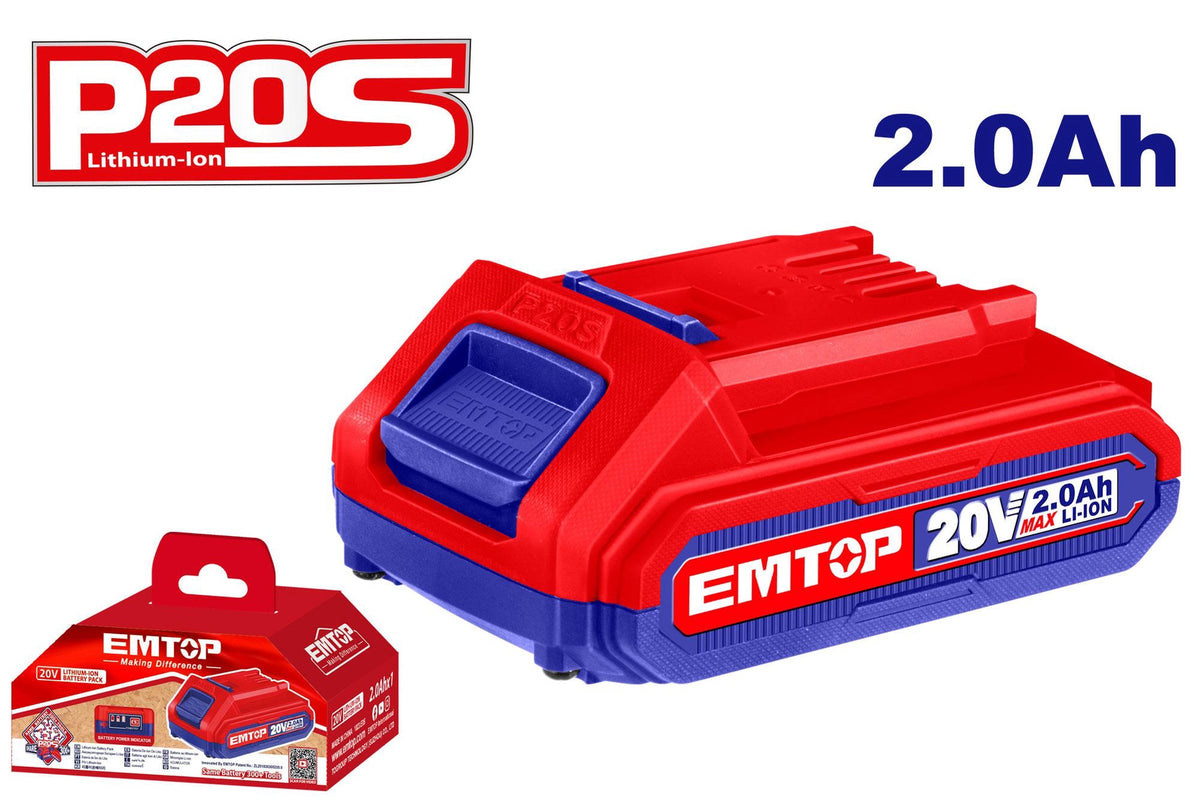 EMTOP Battery Pack 20V 2.0AH EBPK20011 LITHIUM-ION