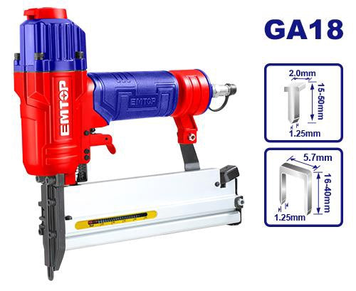EMTOP Nail Gun Air ECBN504001 Brad GA18 2 IN 1