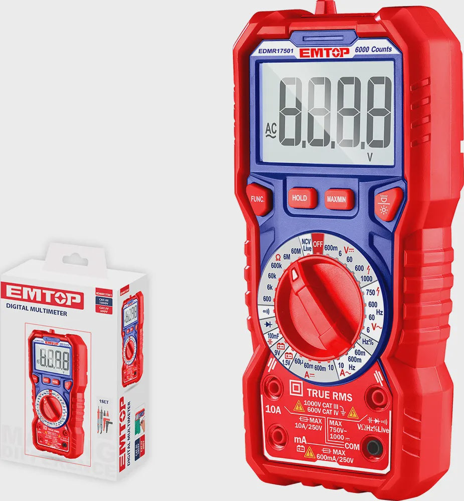 EMTOP Multimeter EDMR17501 1000V Digital