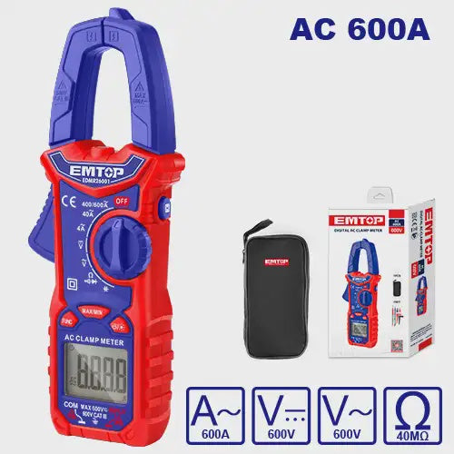 EMTOP Multimeter EDMR26001 600V Digital Clamp on