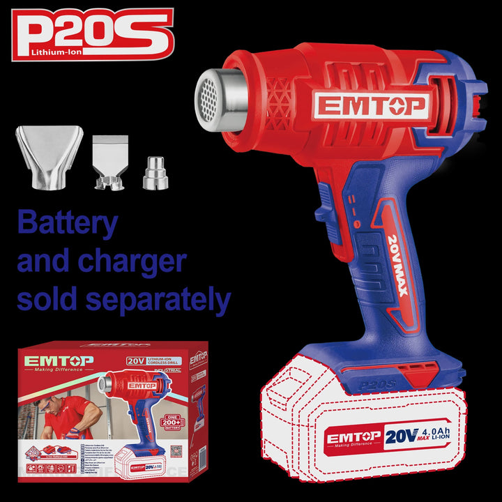 EMTOP Heat Gun EHGN20021 20V LITHIUM-ION