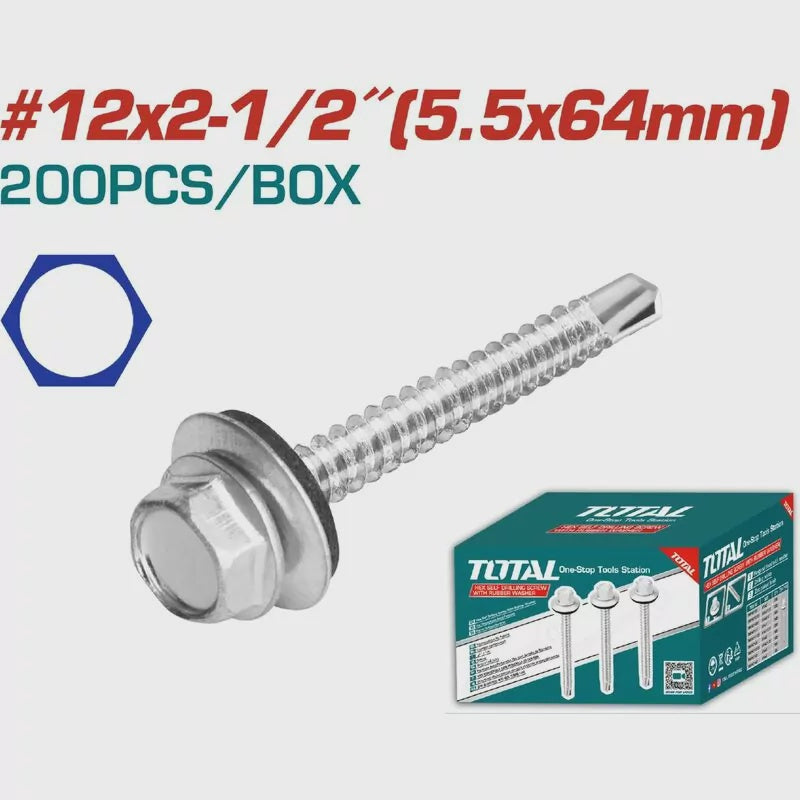 TOTAL Screw Ind. 2 1/2" X 12 METAL-METAL THWHD122121 200PCS Per Box