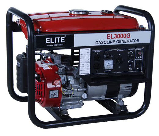 ELITE Generator 2600W EL3000G Gas Honda Engine