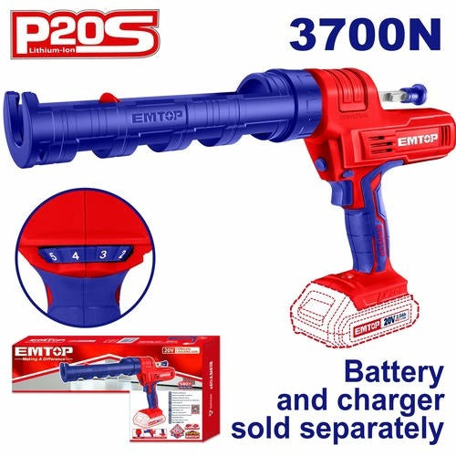 EMTOP Caulking Gun ELCG2001 20V LITHIUM-ION