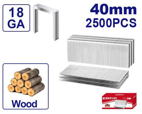 EMTOP Crown Staple 40MM ENAL18402 2500PCS